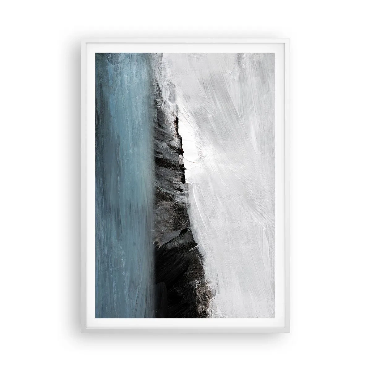 Poster in white frmae - Water-Earth: Clash of Elements - 70x100 cm