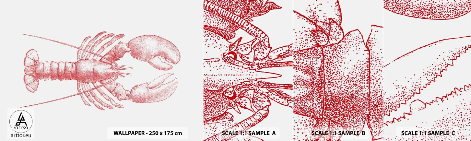 Photo Wallpaper Sample Self-Adhesive Deluxe Sticker - Lobster Worthy of a Lobster - Lobster, Seafood, Shellfish - 100x30 cm
