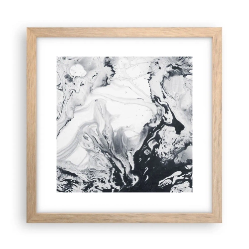 Poster in light oak frame - Earth's Interior - 30x30 cm