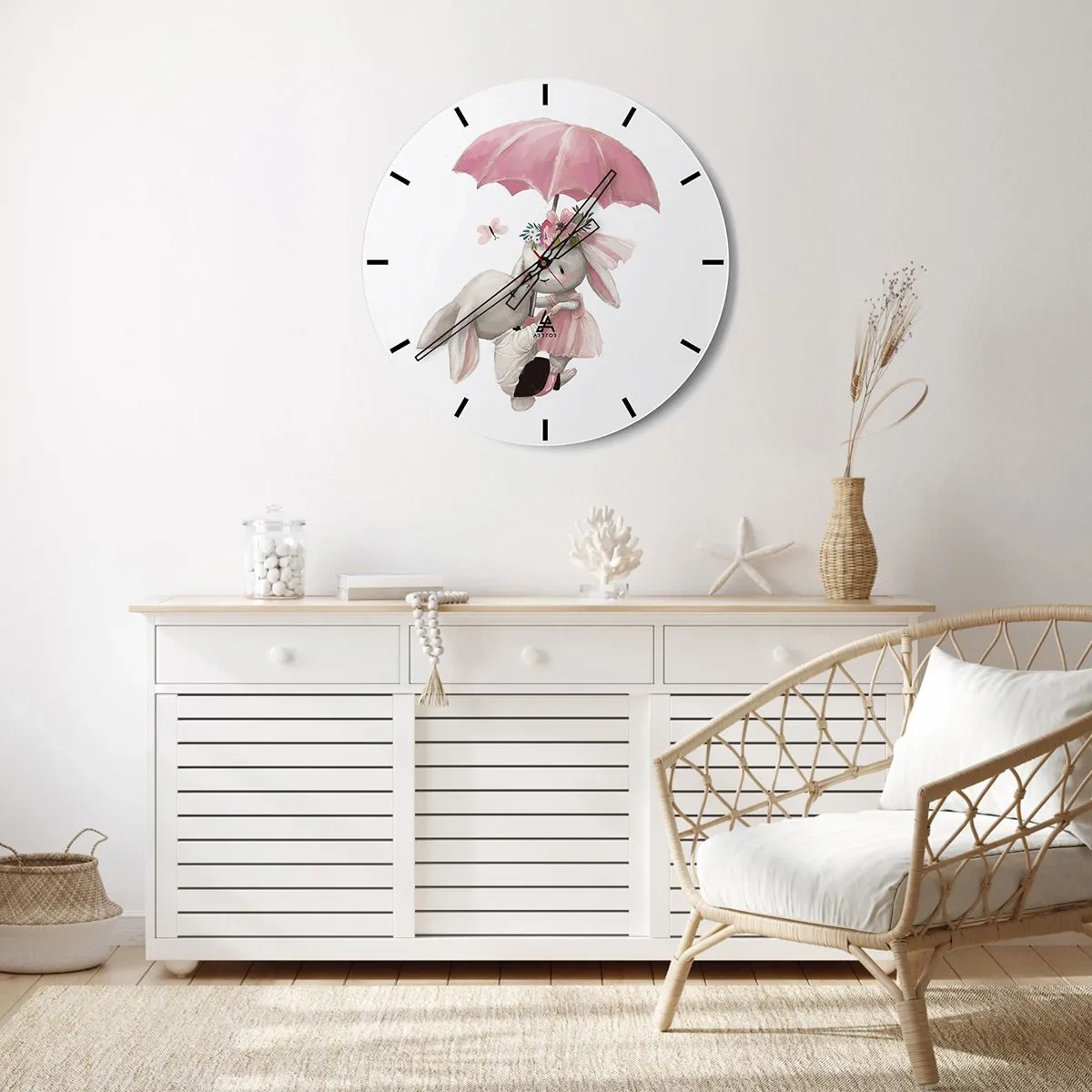 Wall clock - Clock on glass - This Is Love - 40x40 cm