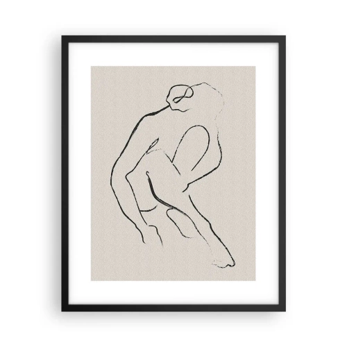 Poster in black frame - Intimate Sketch - 40x50 cm