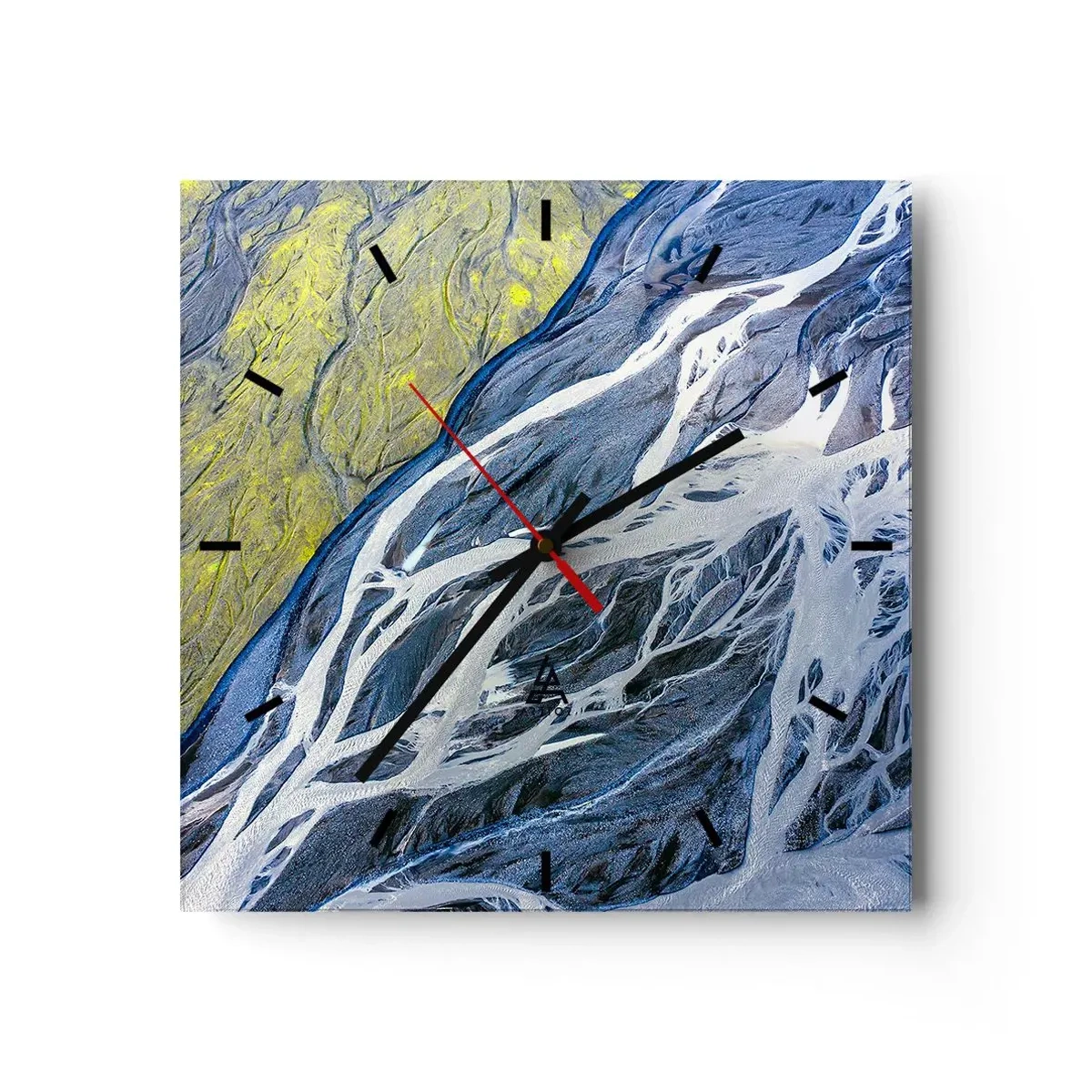 Wall clock - Clock on glass - Cave Paintings of Nature - 30x30 cm