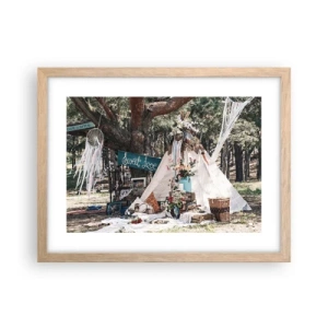 Poster in light oak frame - Make Love… - 40x30 cm