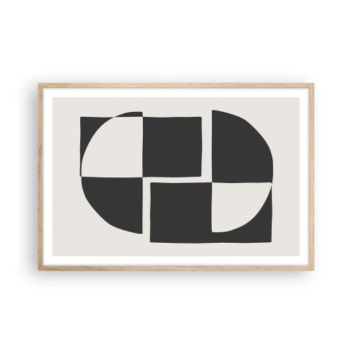 Poster in light oak frame - Antithesis-Synthesis - 91x61 cm