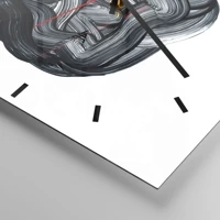 Clock face with lines