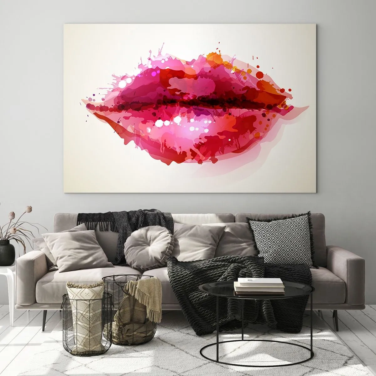 Glass picture - Redder Shade of Red - 120x80 cm