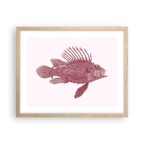 Poster in light oak frame - Dweller of Exotic Waters - 50x40 cm