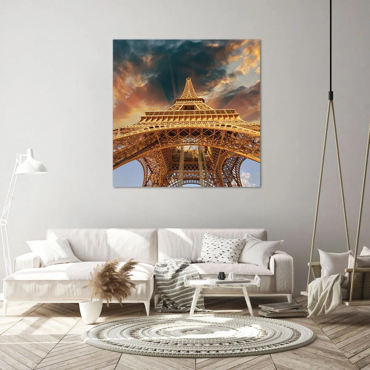 Canvas picture - Man Has Reached the Clouds - 30x30 cm