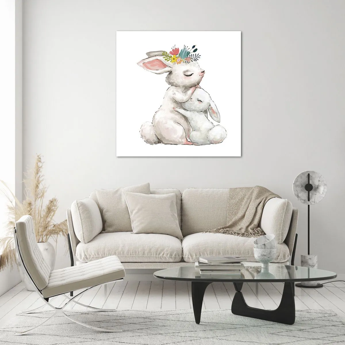 Glass picture - There's No Place Like at Mum's - 60x60 cm