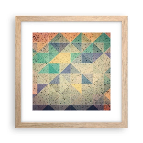 Poster in light oak frame - The Republic of Triangles - 30x30 cm
