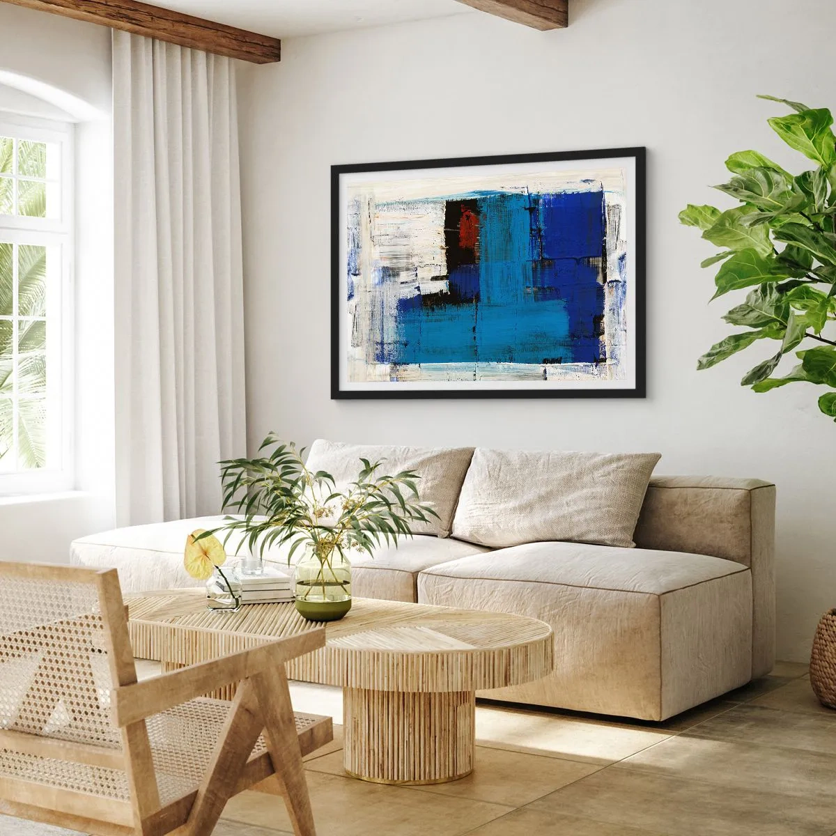 Poster in black frame - The Secret of Blue - 70x50 cm