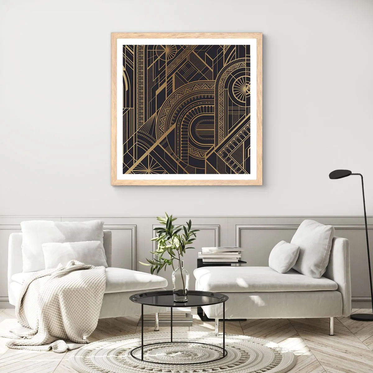 Poster in light oak frame - Concepts, Ideas, Plans - 50x50 cm