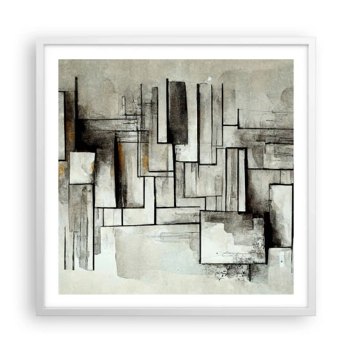 Poster in white frmae - Power of Simplicity - 60x60 cm