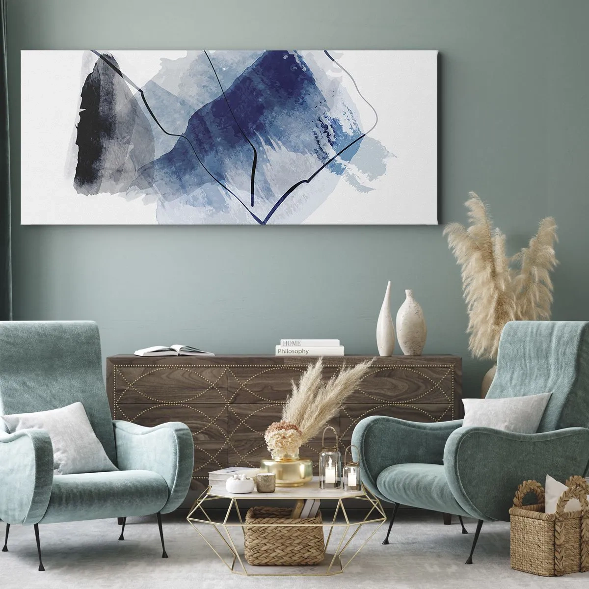 Canvas picture - Ice Mountain - 90x30 cm