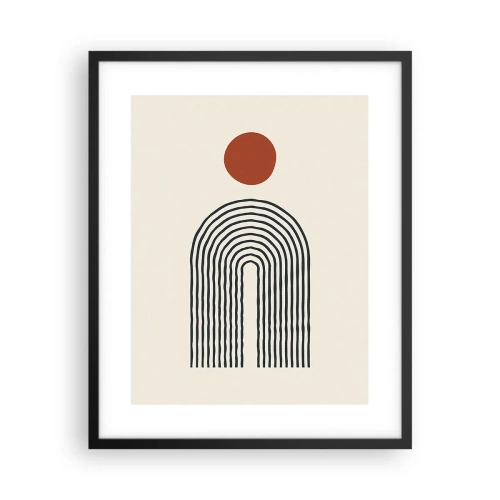 Poster in black frame - Magnetism of Shapes and Colours - 40x50 cm