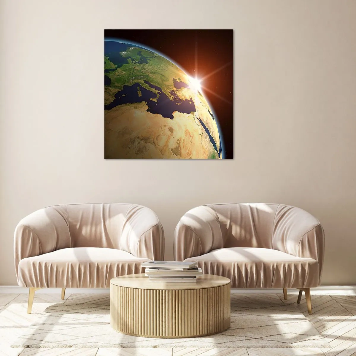 Glass picture - Sunrise  - 30x30 cm