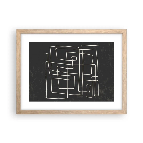 Poster in light oak frame - Not Too Straight - 40x30 cm