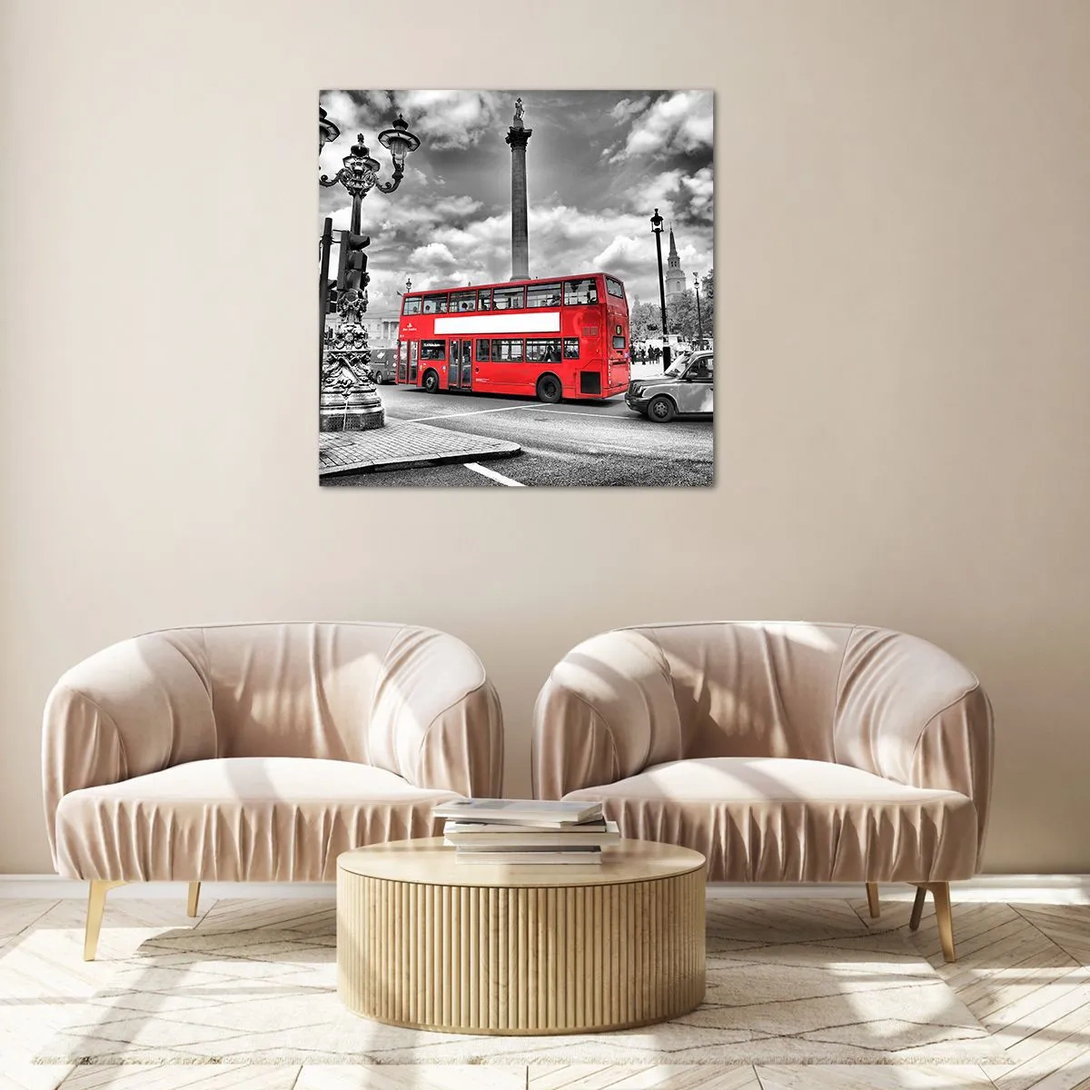 Glass picture - Real Bloodstream of a City - 60x60 cm