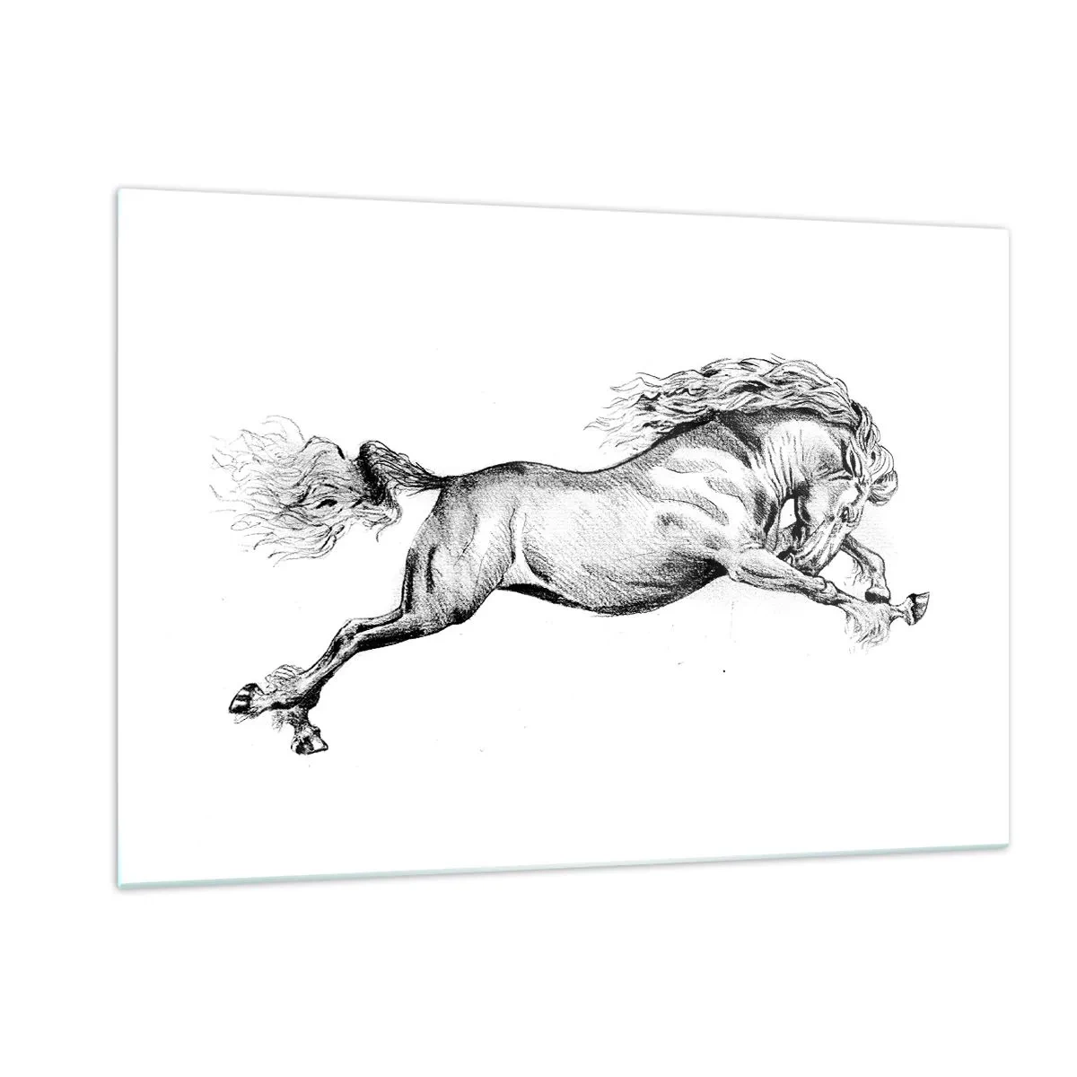 Glass picture - Stopped at a Gallop - 120x80 cm