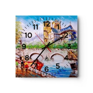 Wall clock - Clock on glass - Their Time Never Passes - 40x40 cm