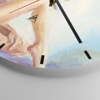 Clock face with lines