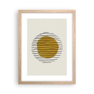 Poster in light oak frame - Abstract Shivering from Heat - 30x40 cm