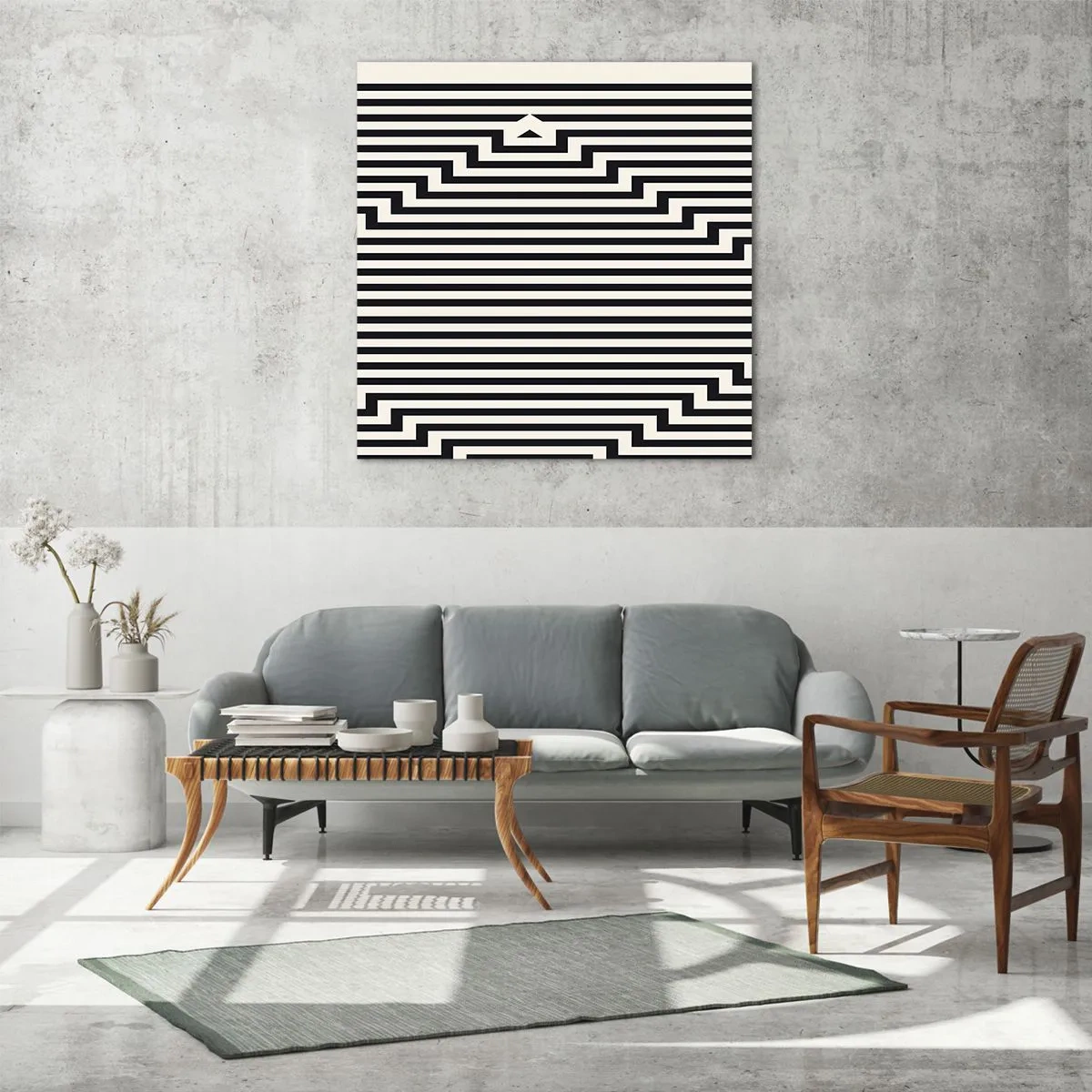 Glass picture - Geometrical Illusion - 40x40 cm