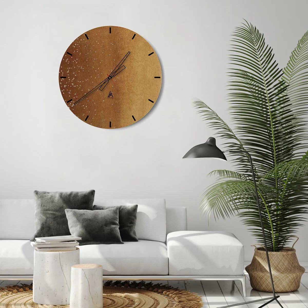 Wall clock - Clock on glass - Tthe Birth of the Universe - 40x40 cm
