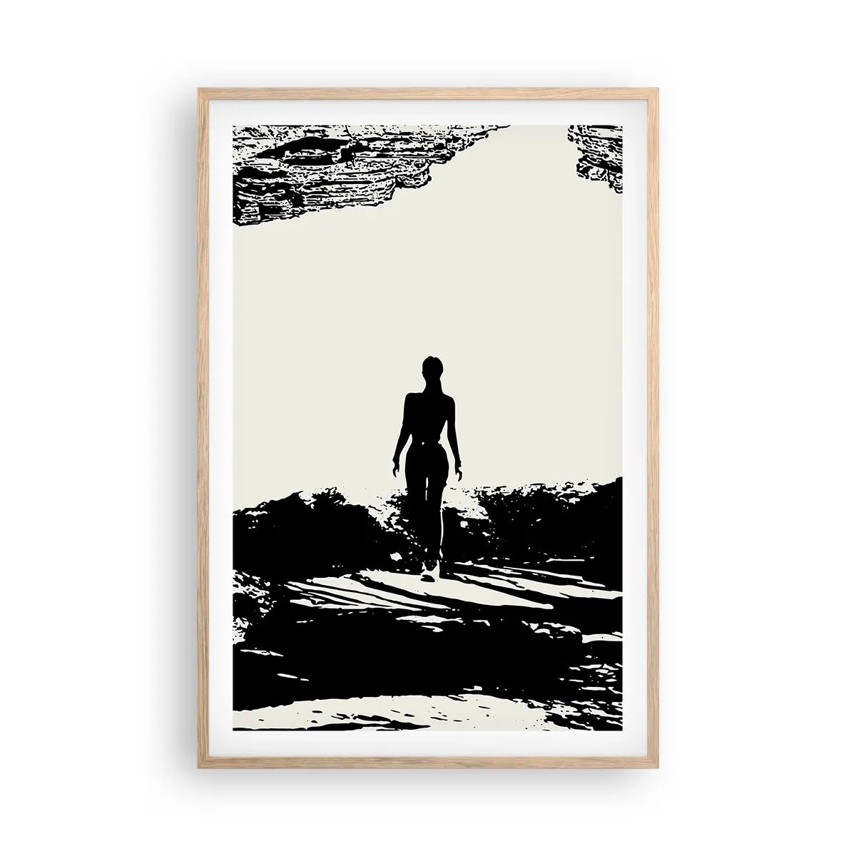 Poster in light oak frame - New Look - 61x91 cm