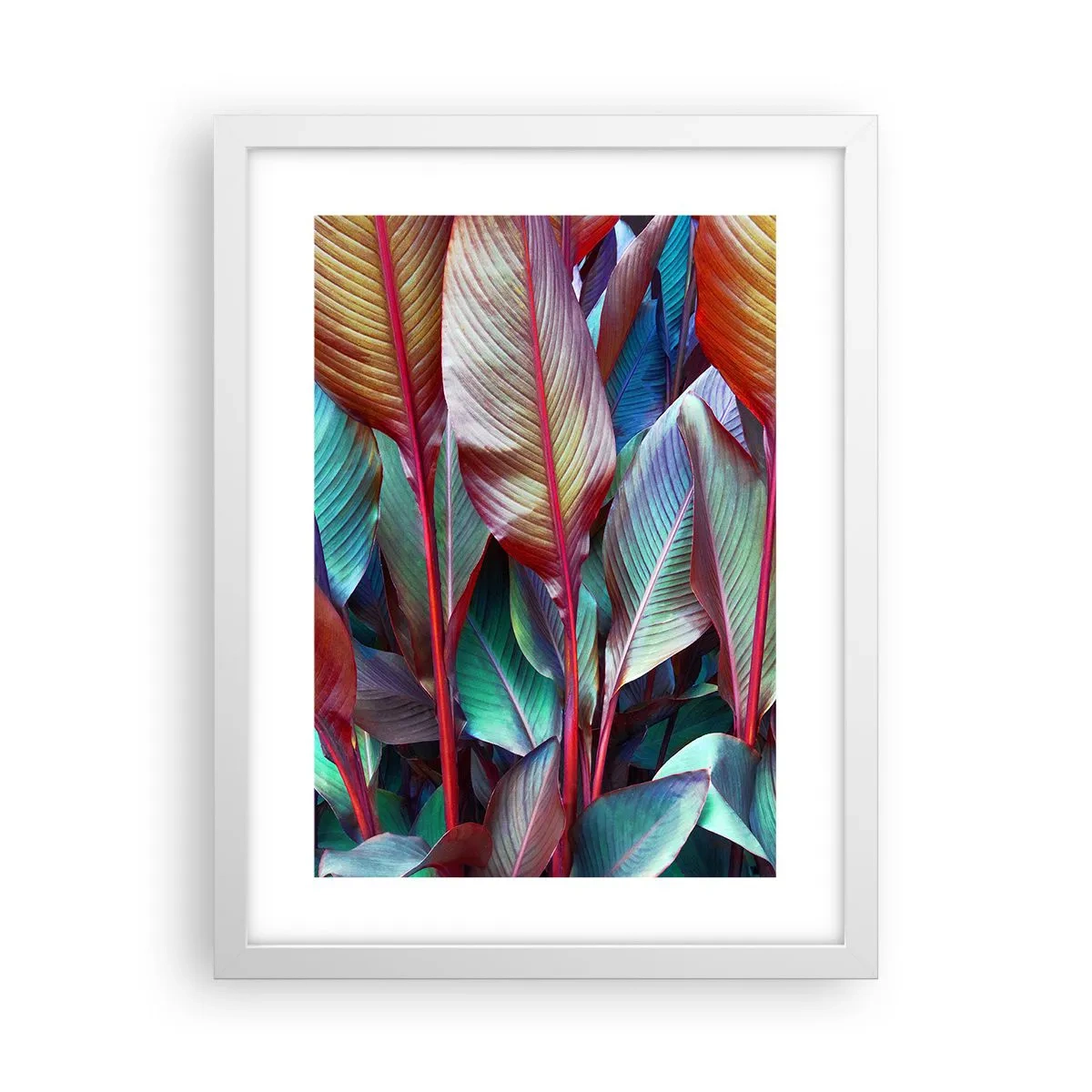 Poster in white frmae - Colourful Thicket - 30x40 cm