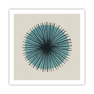 Poster - Rays on Blue - 60x60 cm