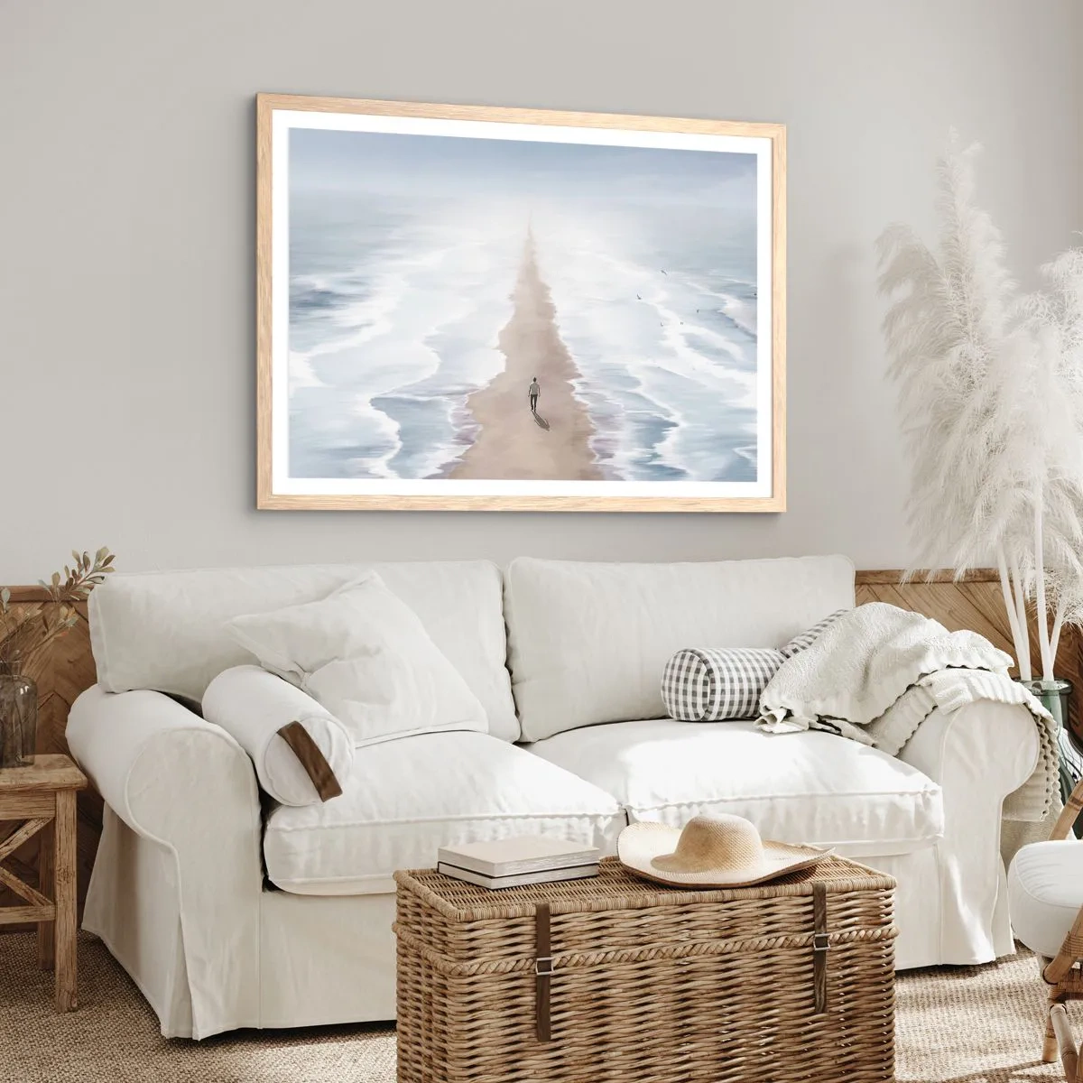 Poster in light oak frame - Bright Future - 100x70 cm