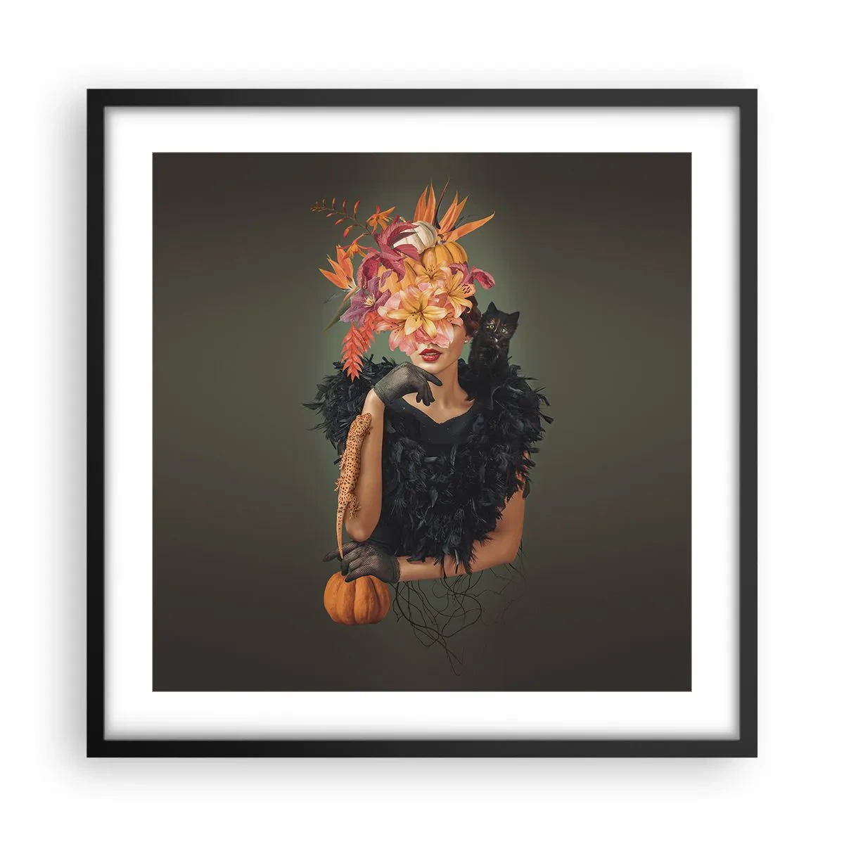 Poster in black frame - Charm of a Witch - 50x50 cm
