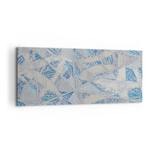Canvas picture - In Blue and Grey Maze - 100x40 cm