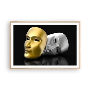 Poster in light oak frame - Life Is a Theatre - 91x61 cm