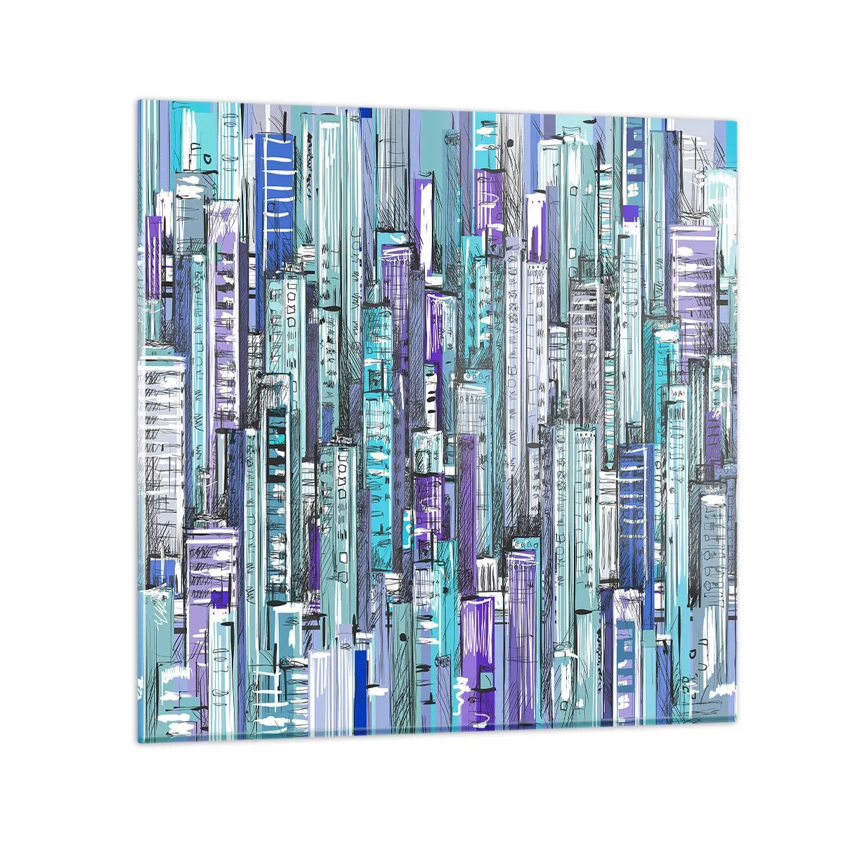 Glass picture - Blue as the Sky - 50x50 cm
