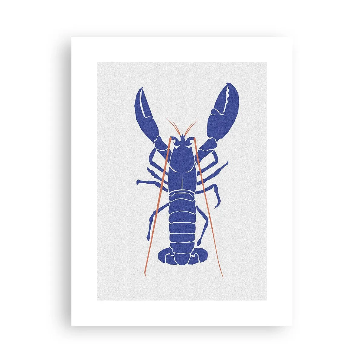 Poster - Exquisite Lobster in Navy Blue - 30x40 cm