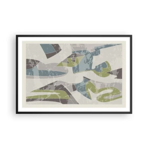 Poster in black frame - Composition with Window Pane - 91x61 cm