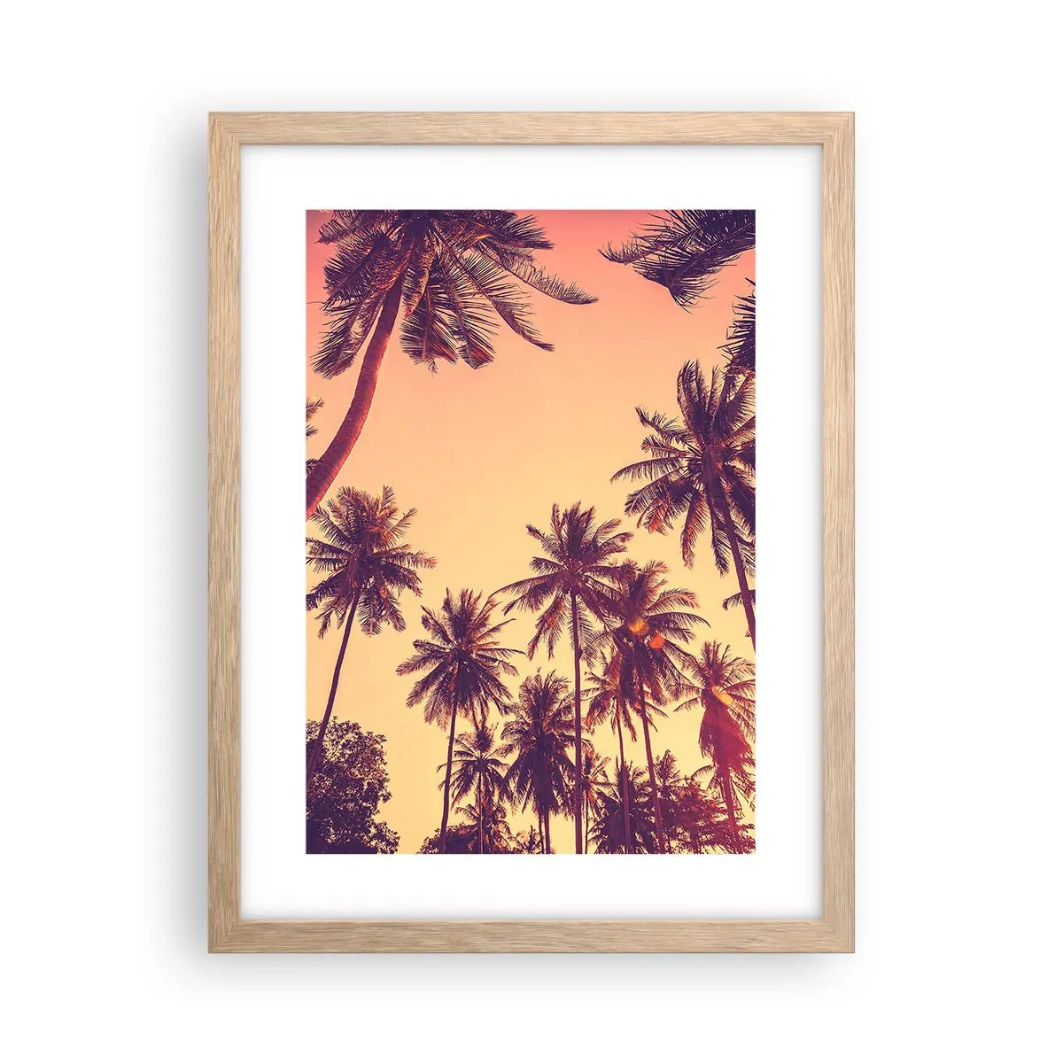 Poster in light oak frame - Tropical Variation - 30x40 cm