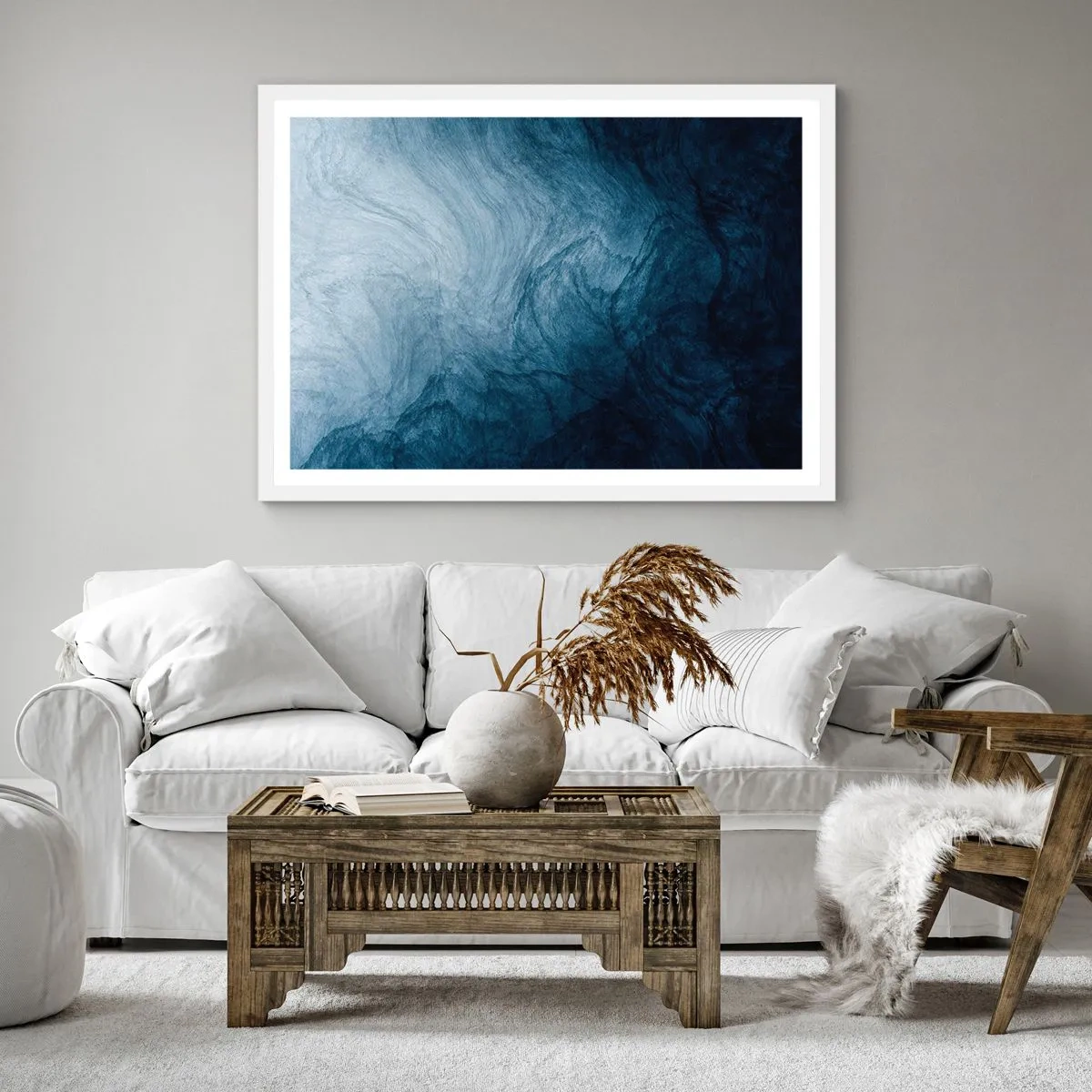 Poster in white frmae - Going Deep - 60x60 cm