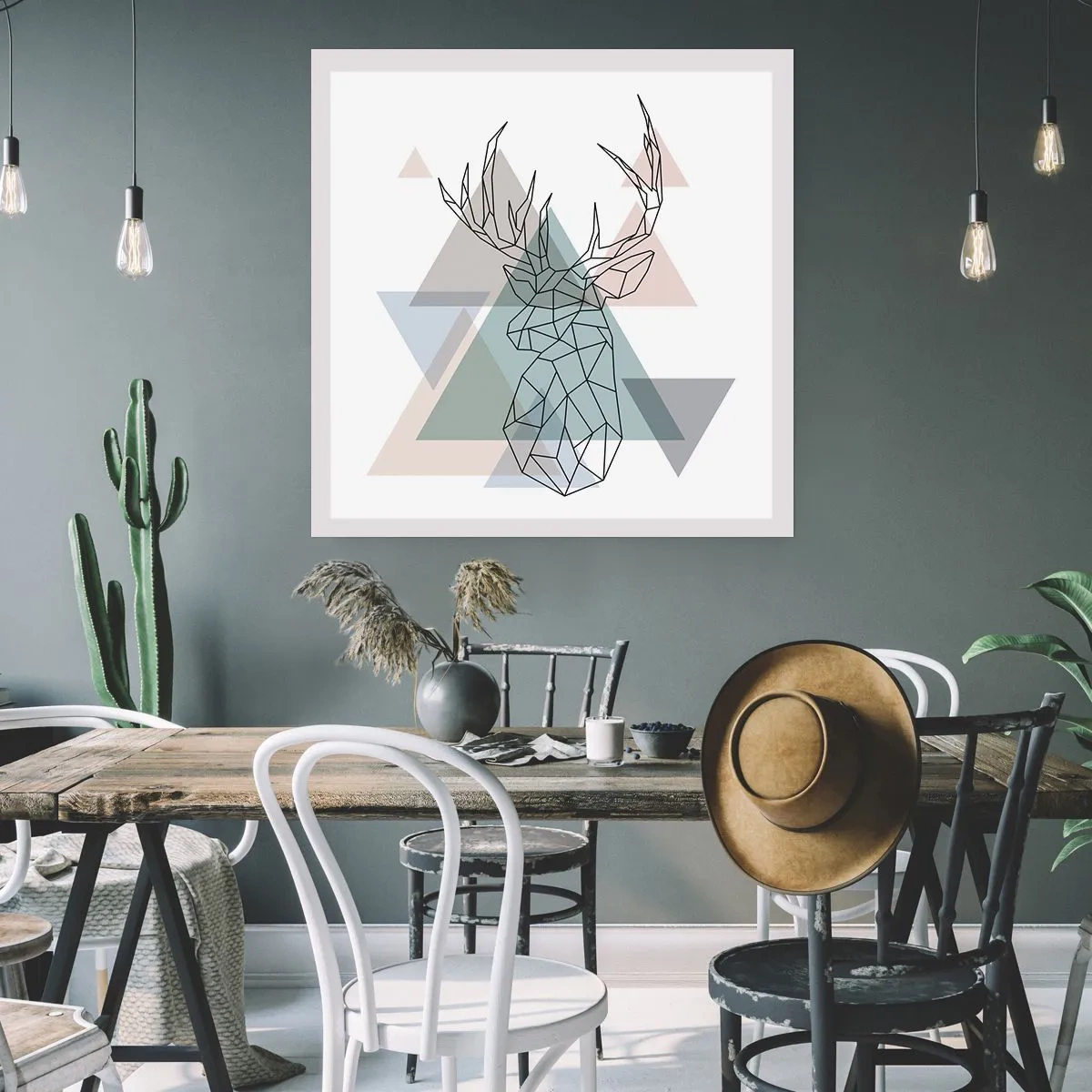 Poster - In a Geometrical Forest - 60x60 cm