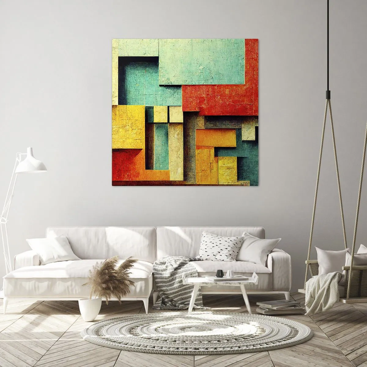 Canvas picture - Festival of Right Angles - 60x60 cm