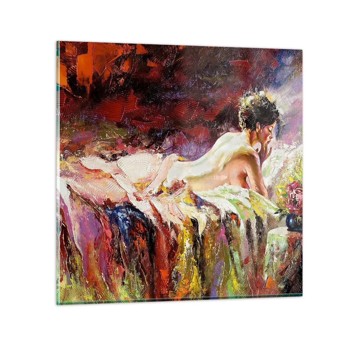 Glass picture - Thoughtful Venus - 70x70 cm