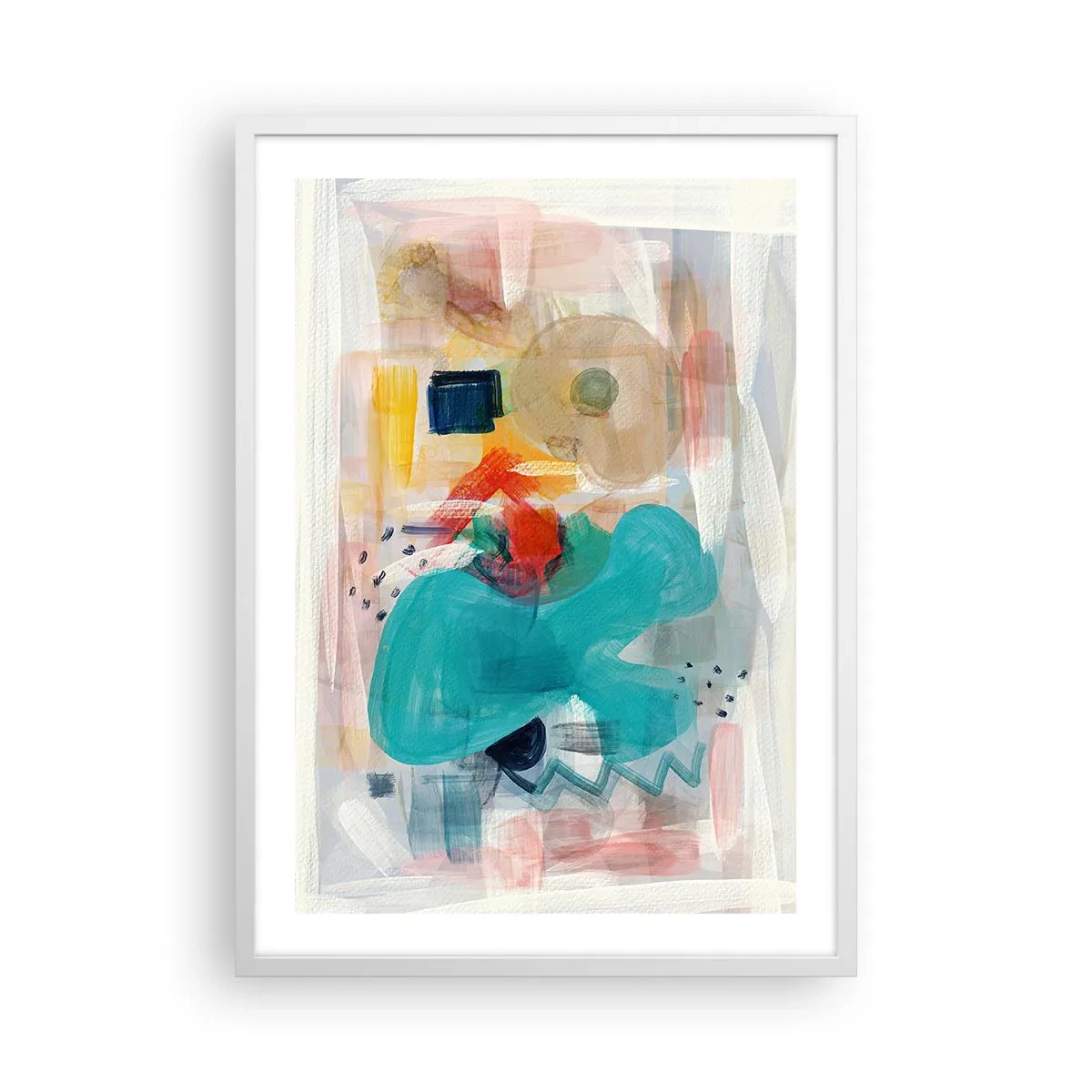 Poster in white frmae - Colourful Game - 50x70 cm