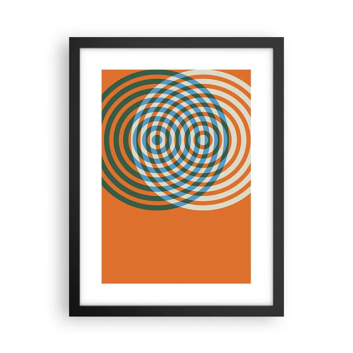 Poster in black frame - Abstract Variation on a Circle - 30x40 cm