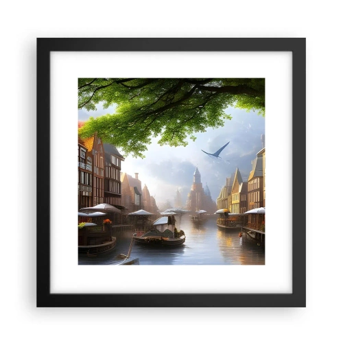 Poster in black frame - Dutch Urban Landscape - 30x30 cm