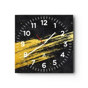 Wall clock - Clock on glass - Jump to the Outer Space - 30x30 cm