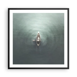 Poster in black frame - Through Moon Lake - 60x60 cm