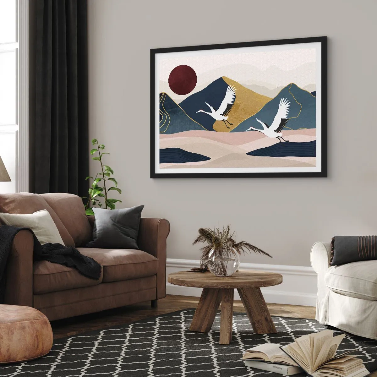 Poster in black frame - Another Day Has Flown By - 40x30 cm