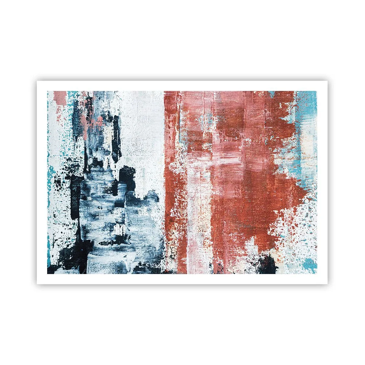 Poster - Abstract Fifty Fifty - 100x70 cm